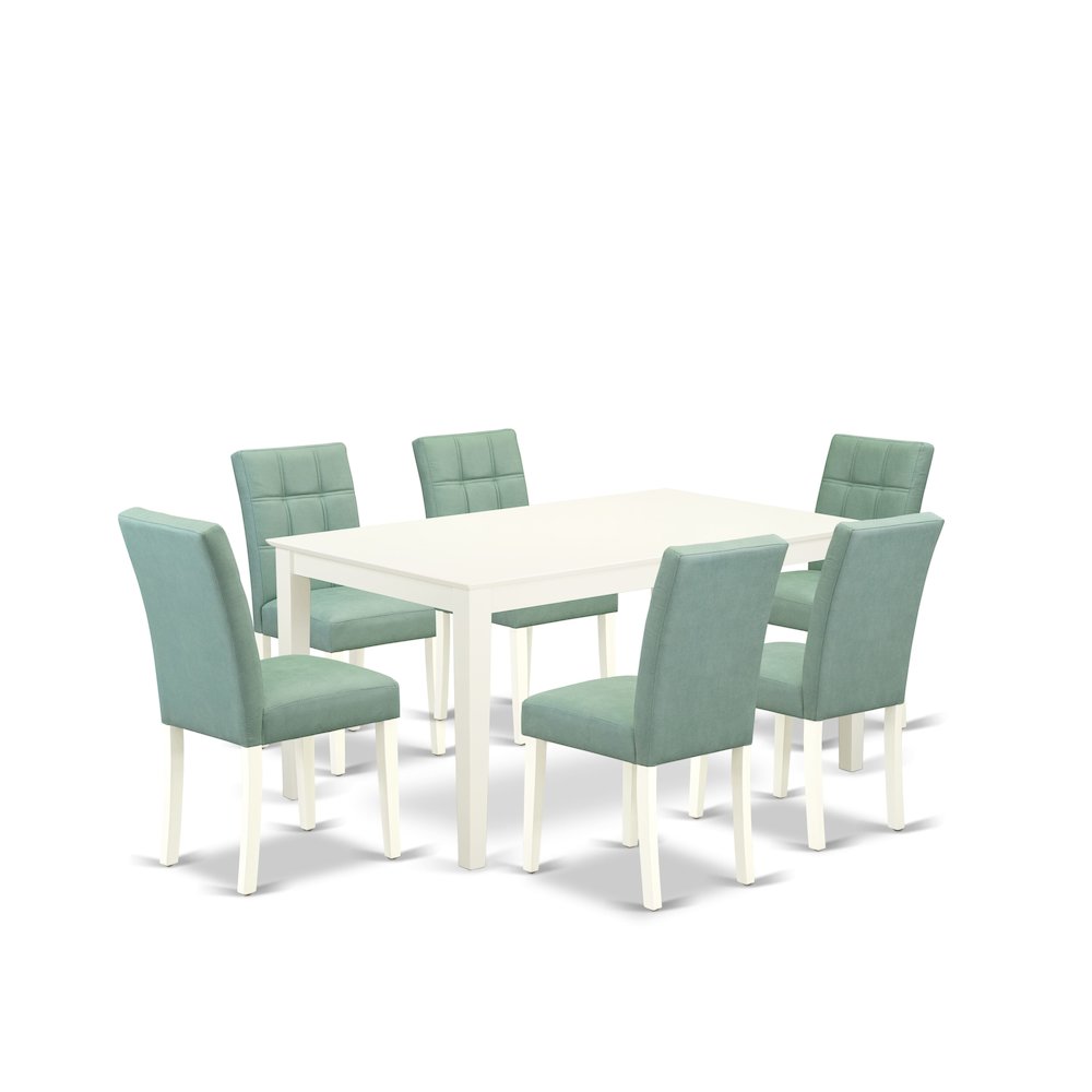 7 Piece Modern Dining Table Set. Picture 1