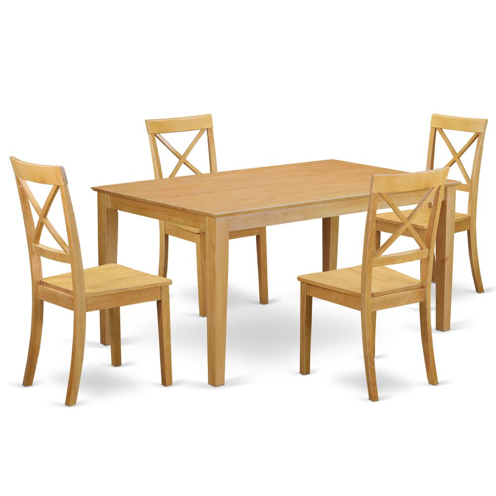 Dining Room Set Oak, CABO5-OAK-W. Picture 1