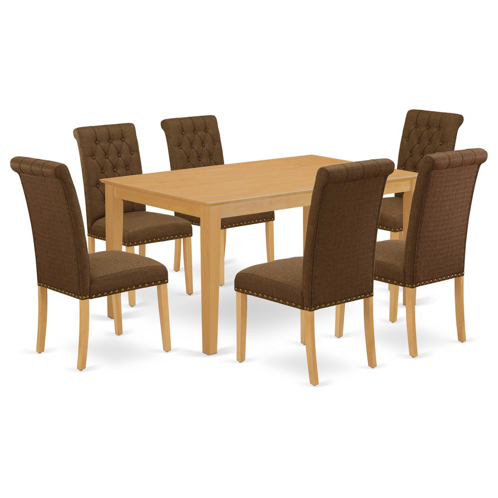 Dining Room Set Oak, CABR7-OAK-18. Picture 1