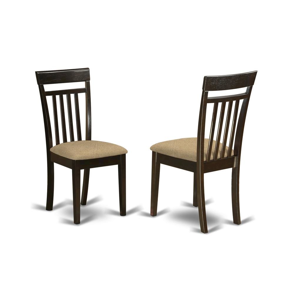 Elegant Slat Back Dining Chairs – Wooden Kitchen Chairs, Set of 2. Picture 1