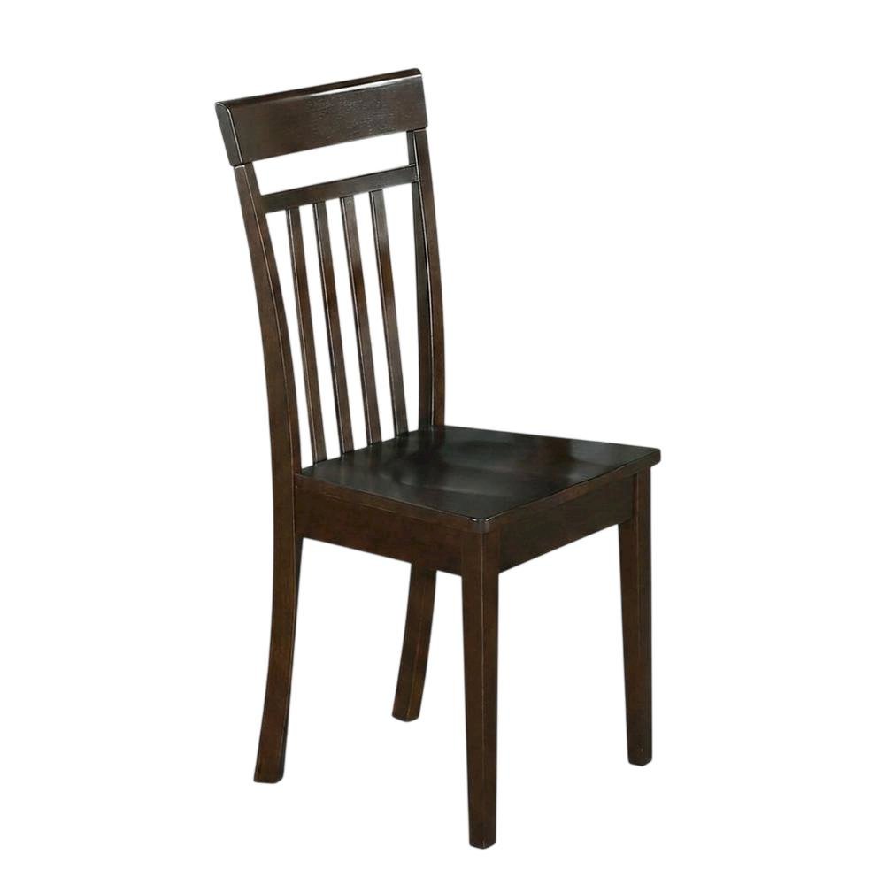 Solid Wood Slat-Back Dining Chairs with Wood Seat for Dining Room, Set of 2. Picture 5