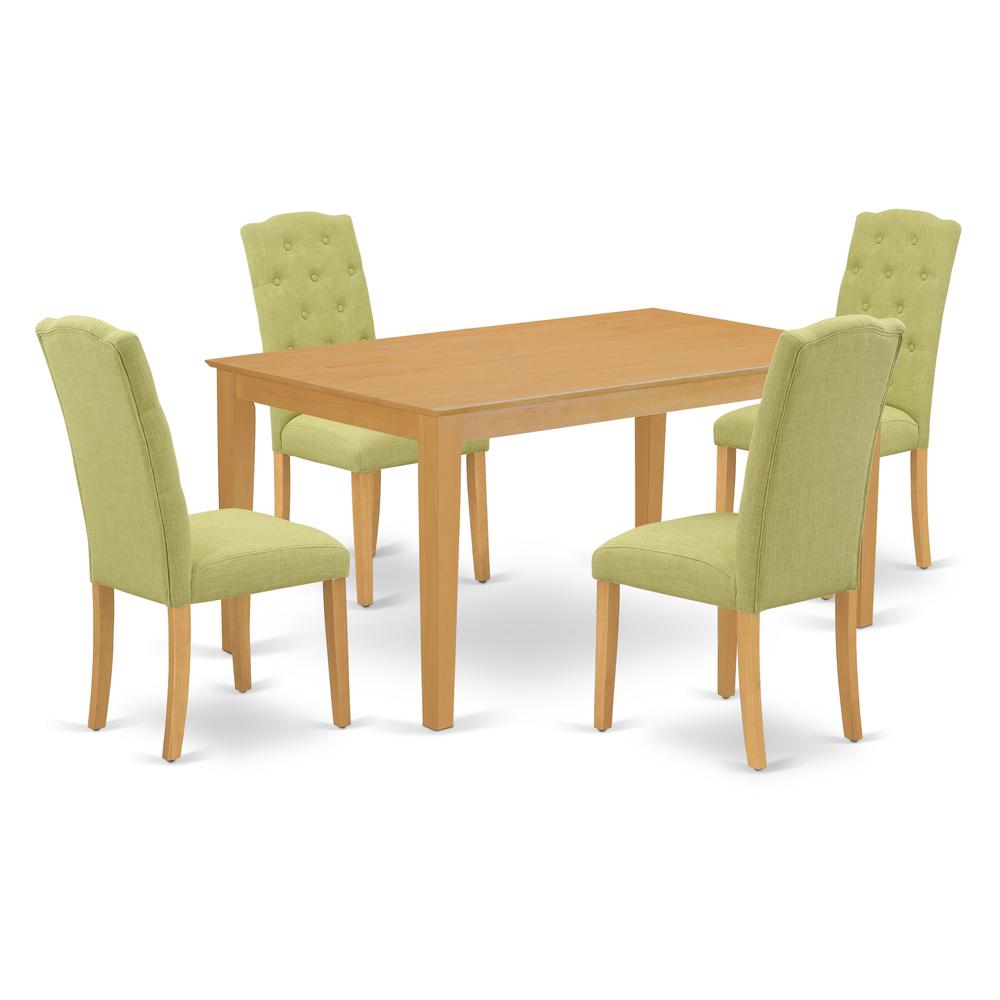 Dining Room Set Oak, CACE5-OAK-07. Picture 1