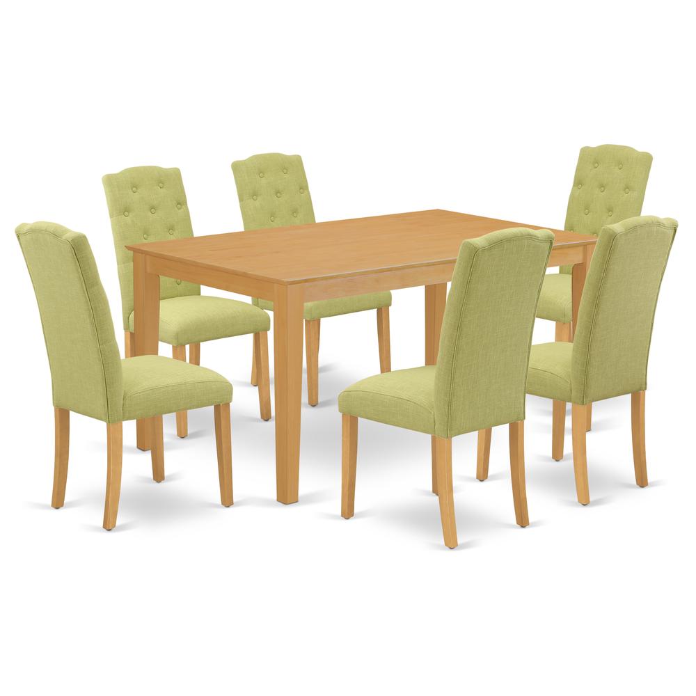 Dining Room Set Oak, CACE7-OAK-07. Picture 1