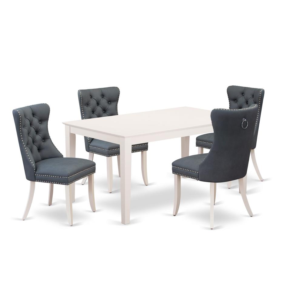 5 Piece Dinette Set Consists of a Rectangle Kitchen Table. Picture 6