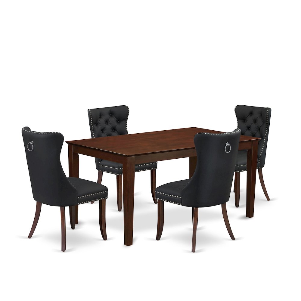 5 Piece Kitchen Table Set Consists of a Rectangle Dining Room Table. Picture 1