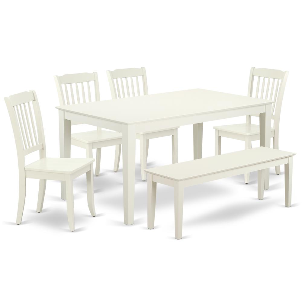 Dining Room Set Linen White, CADA6-LWH-W. Picture 1