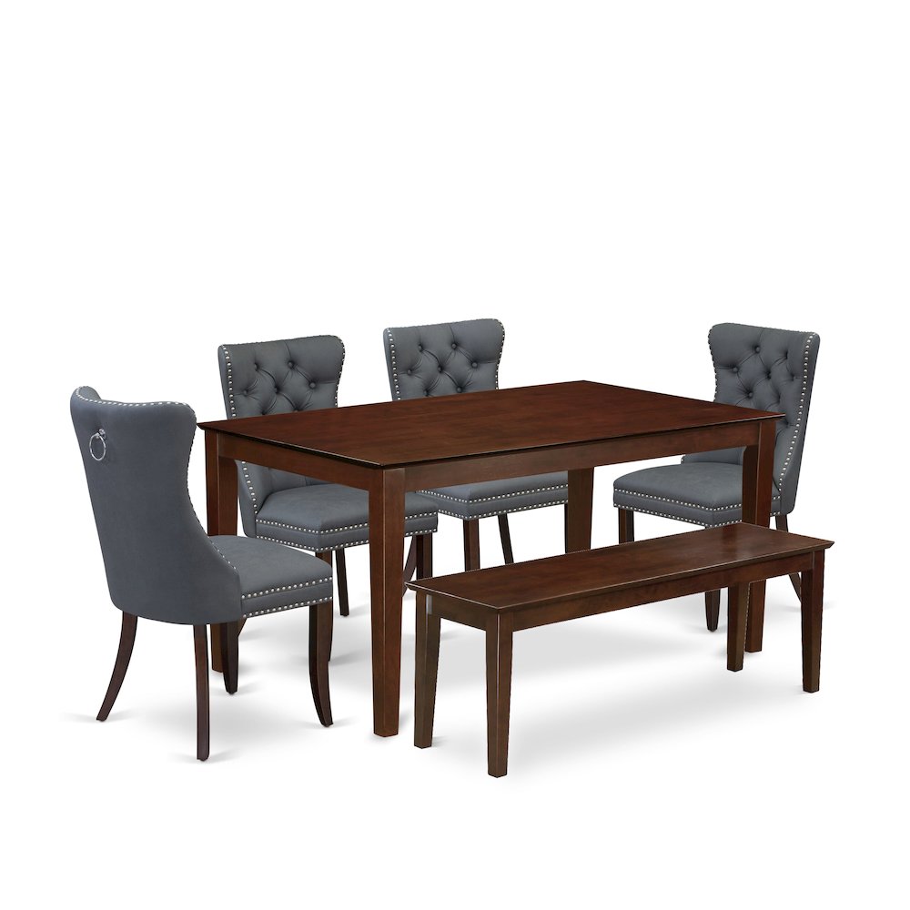 6 Piece Dinette Set Consists of a Rectangle Kitchen Table. Picture 1
