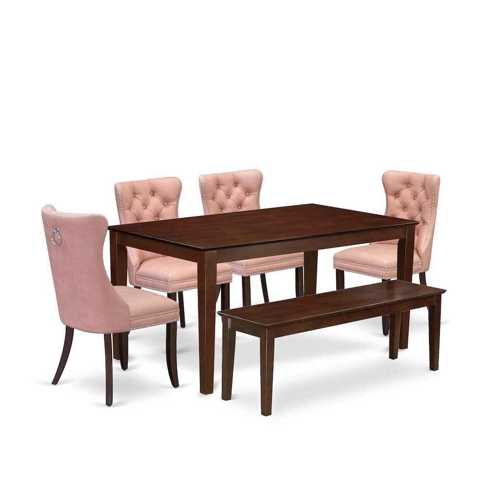 6 Piece Dining Room Set Consists of a Rectangle Kitchen Table. Picture 1