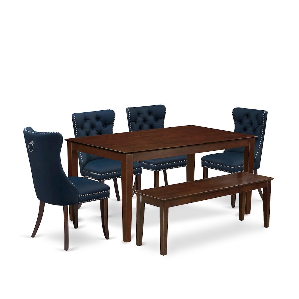 6 Piece Dinette Set Consists of a Rectangle Dining Table. Picture 1