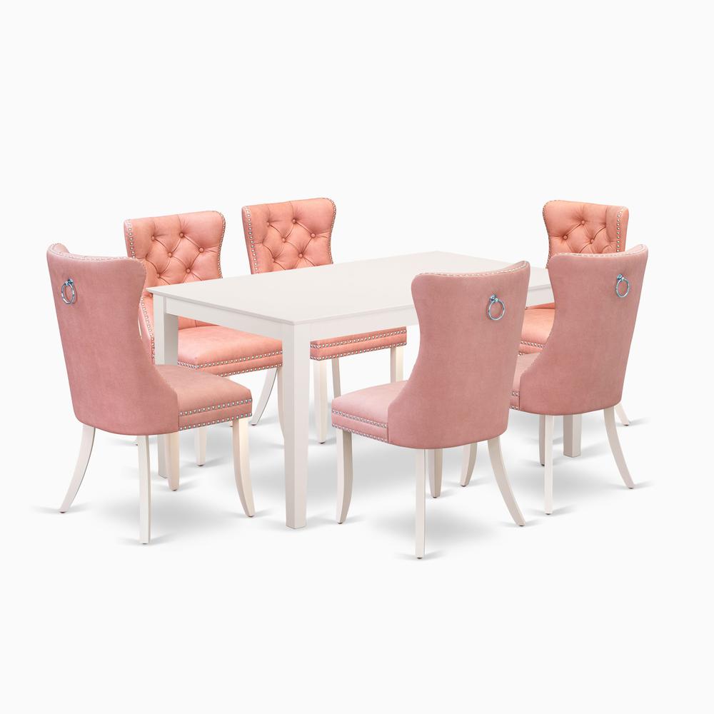 7 Piece Dining Room Set Contains a Rectangle Kitchen Table. Picture 6