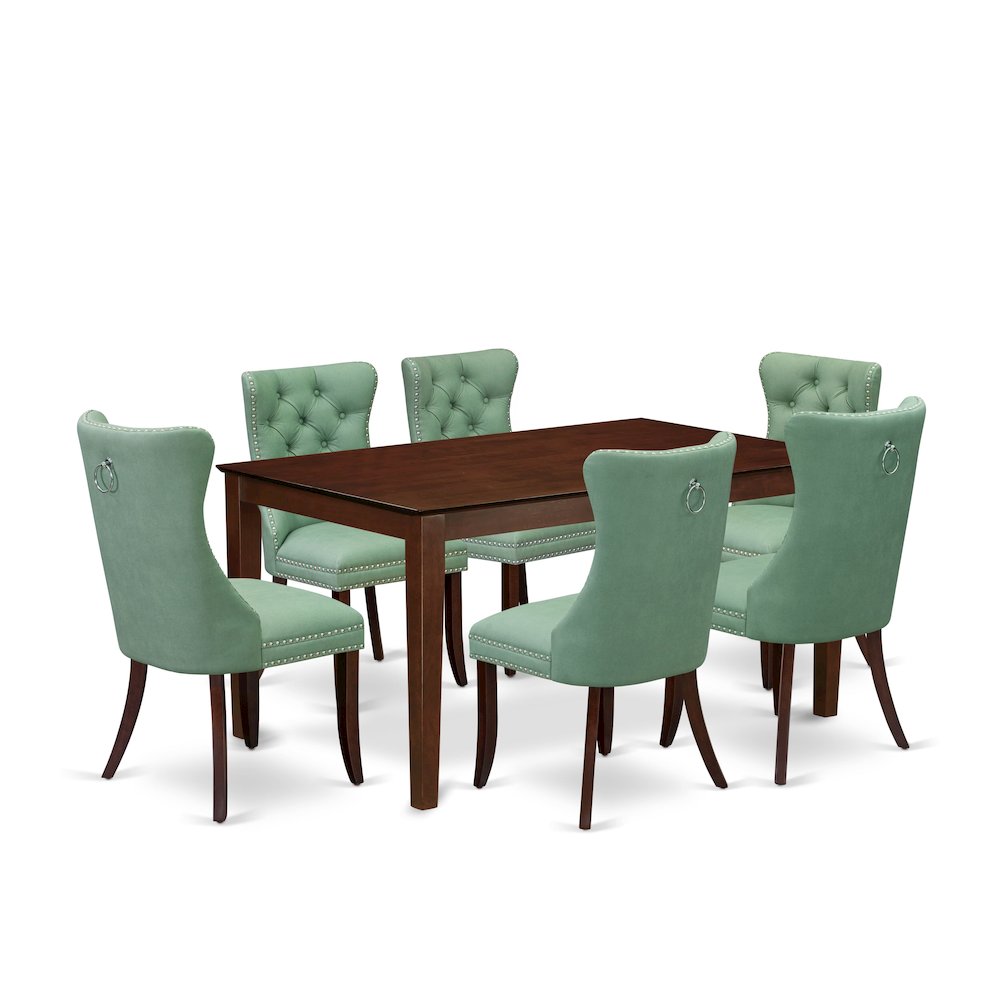 7 Piece Modern Dining Table Set. Picture 1