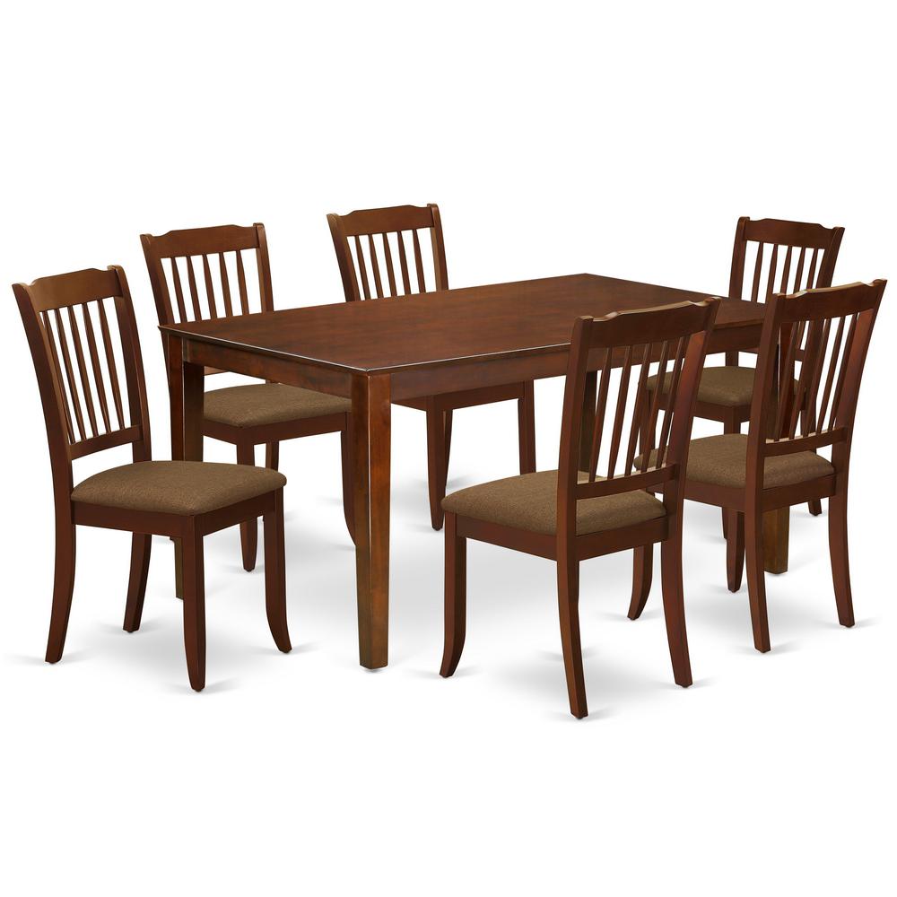 Dining Room Set Mahogany, CADA7-MAH-C. Picture 1