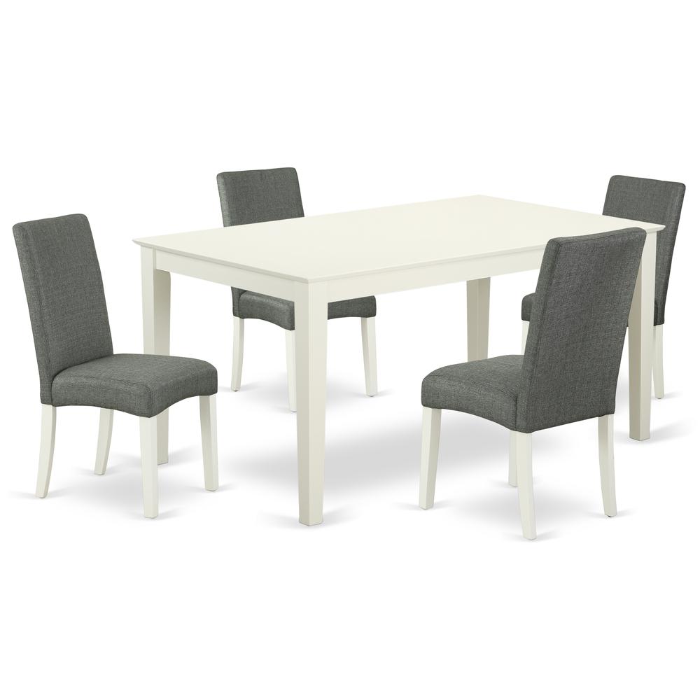 Dining Room Set Linen White, CADR5-LWH-07. Picture 1