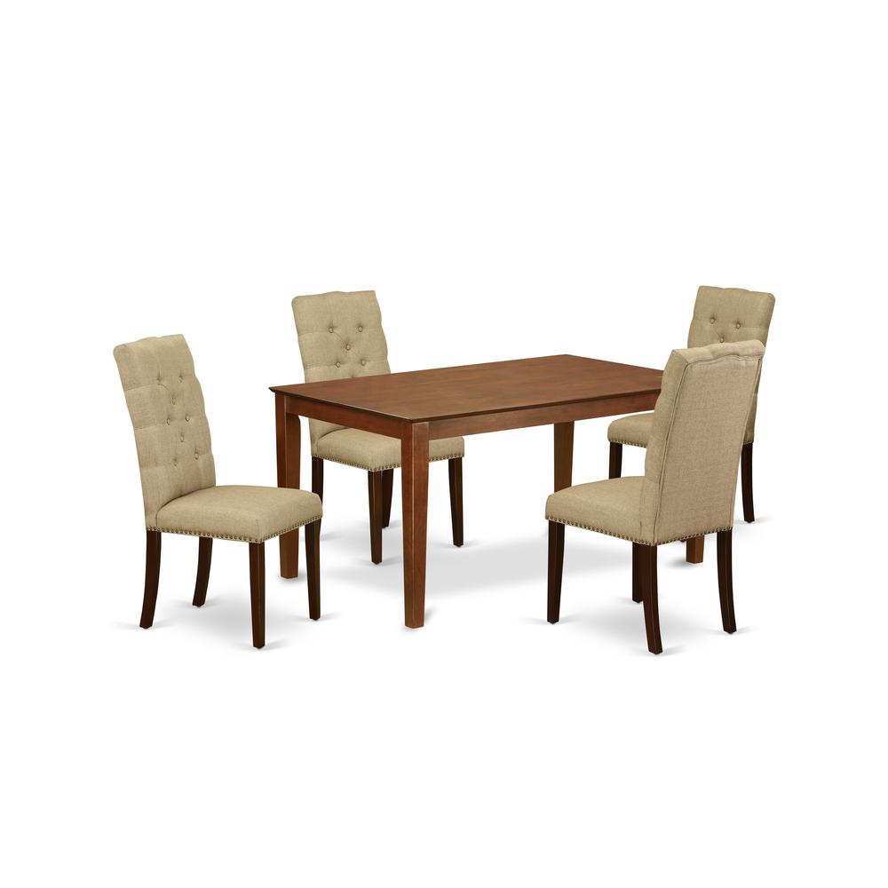 Dining Room Set Mahogany, CAEL5-MAH-16. Picture 1