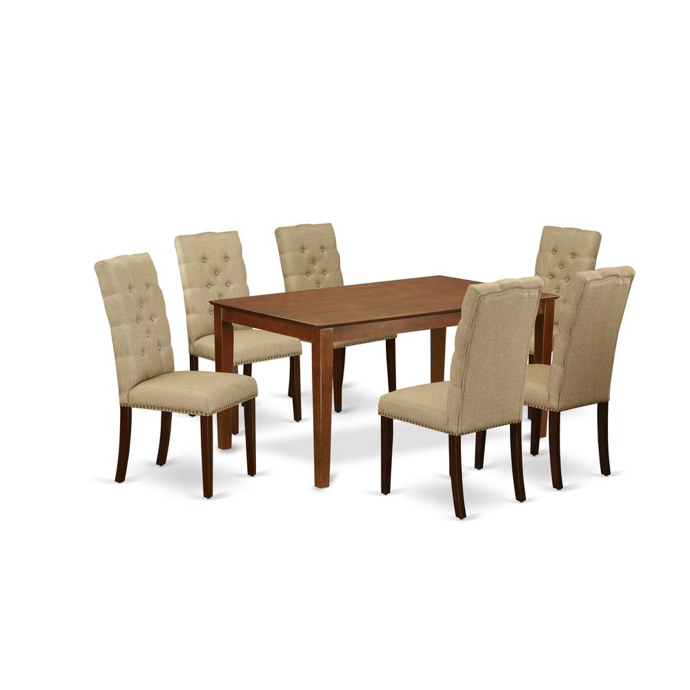 Dining Room Set Mahogany, CAEL7-MAH-16. Picture 1