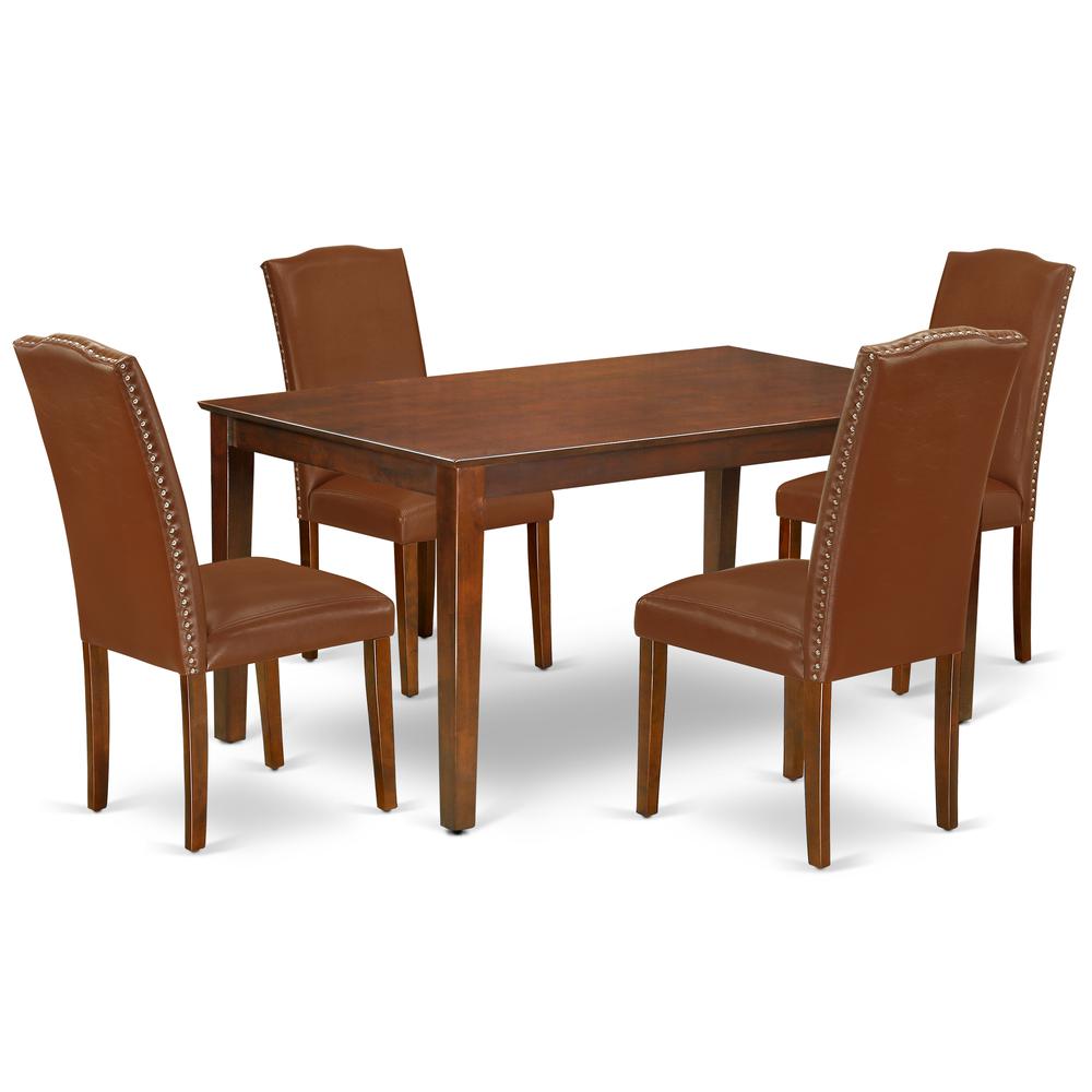 Dining Room Set Mahogany, CAEN5-MAH-66. Picture 1