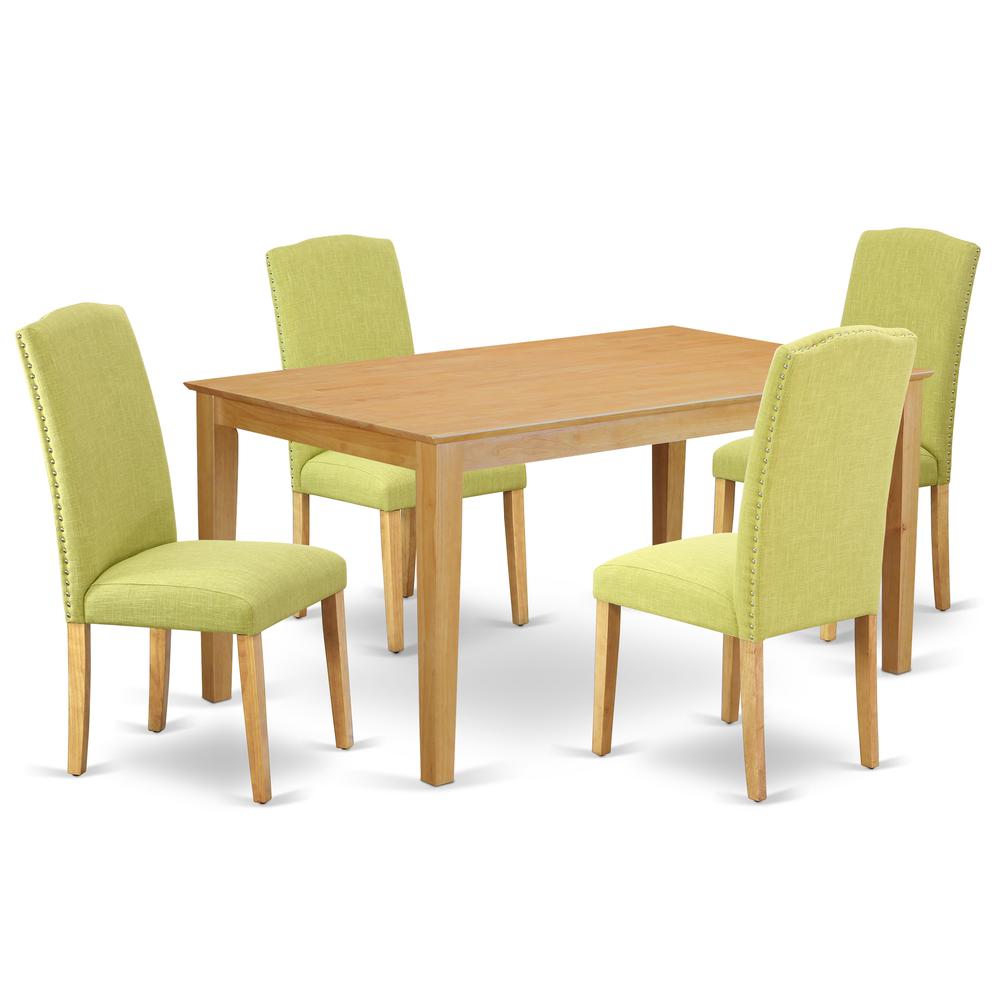 Dining Room Set Oak, CAEN5-OAK-07. Picture 1