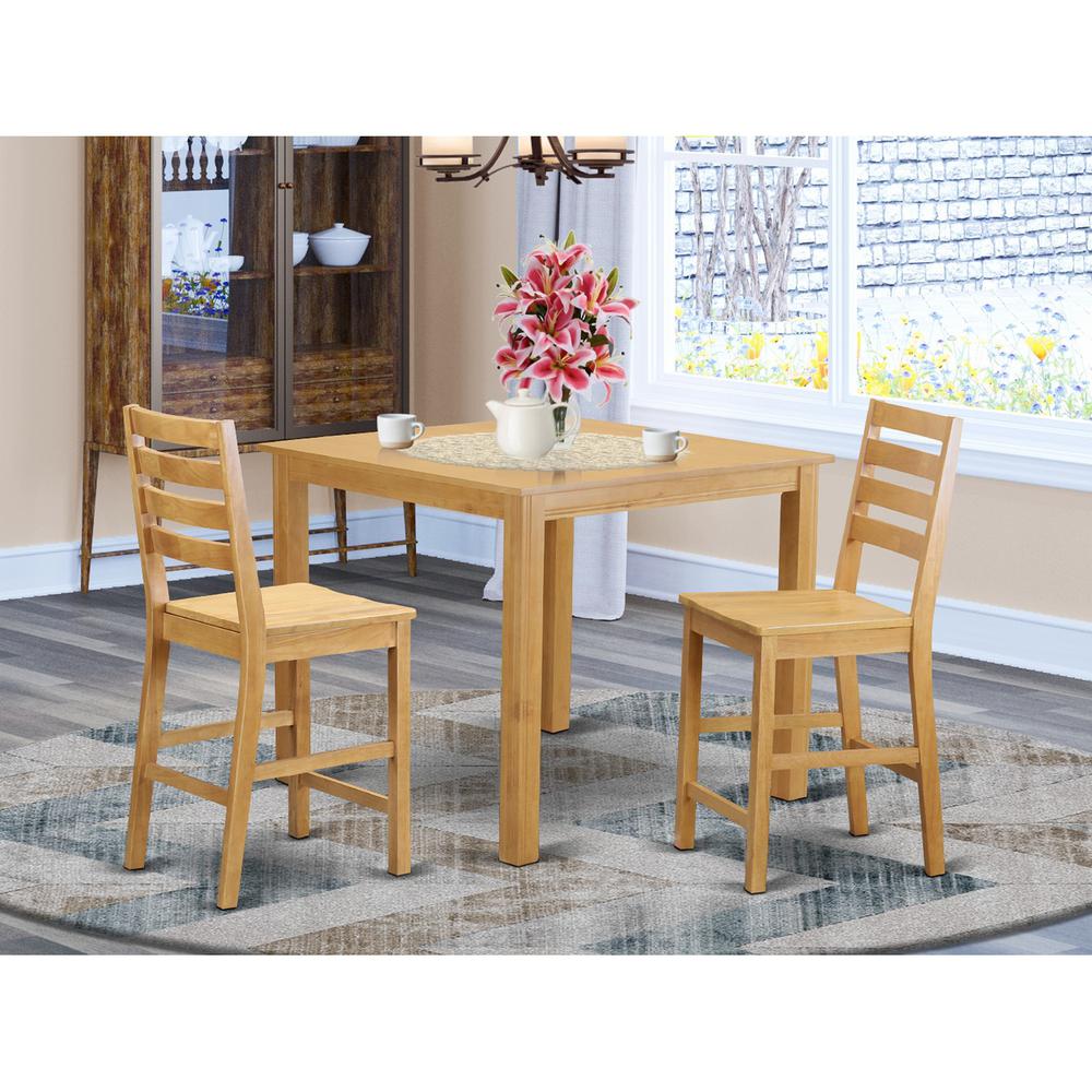 3  PC  pub  Table  set  -  counter  height  Table  and  2  Dining  Chairs.. Picture 1