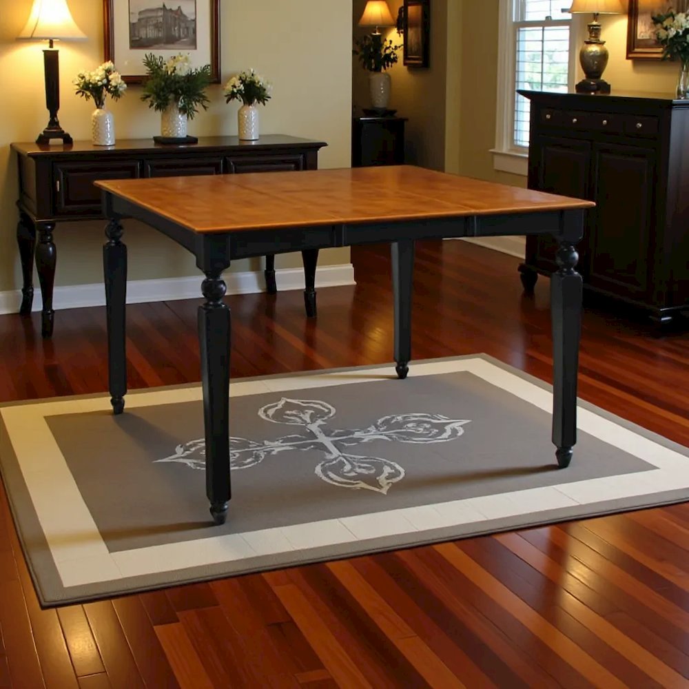 Elegant Black Dining Table – Counter Height Expandable Table for 6. Picture 2