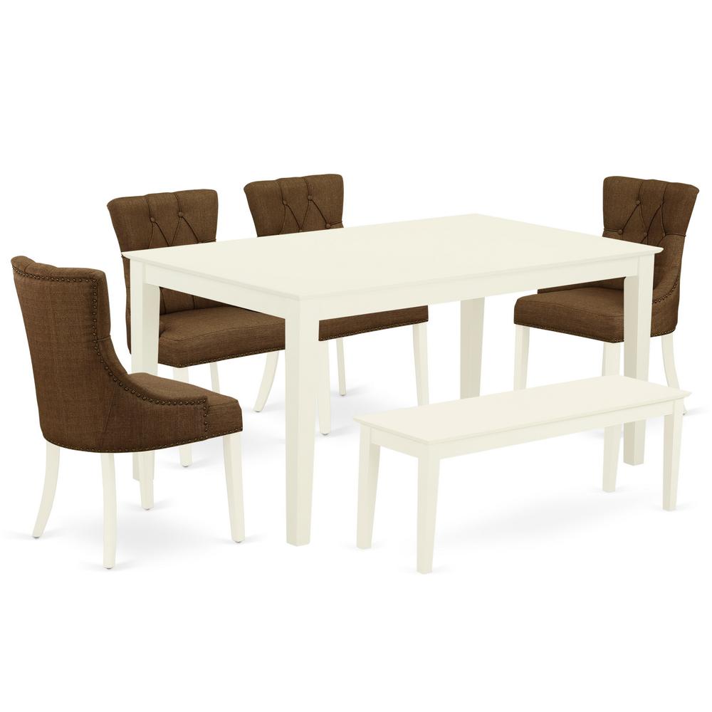 Dining Room Set Linen White, CAFR6-LWH-18. Picture 1