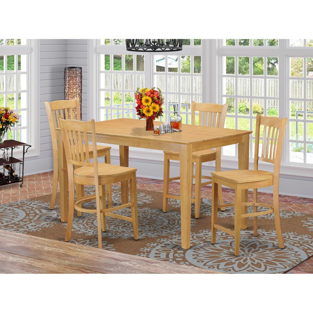 5  PC  counter  height  pub  set  -  high  top  Table  and  4  counter  height  Chairs.. Picture 2