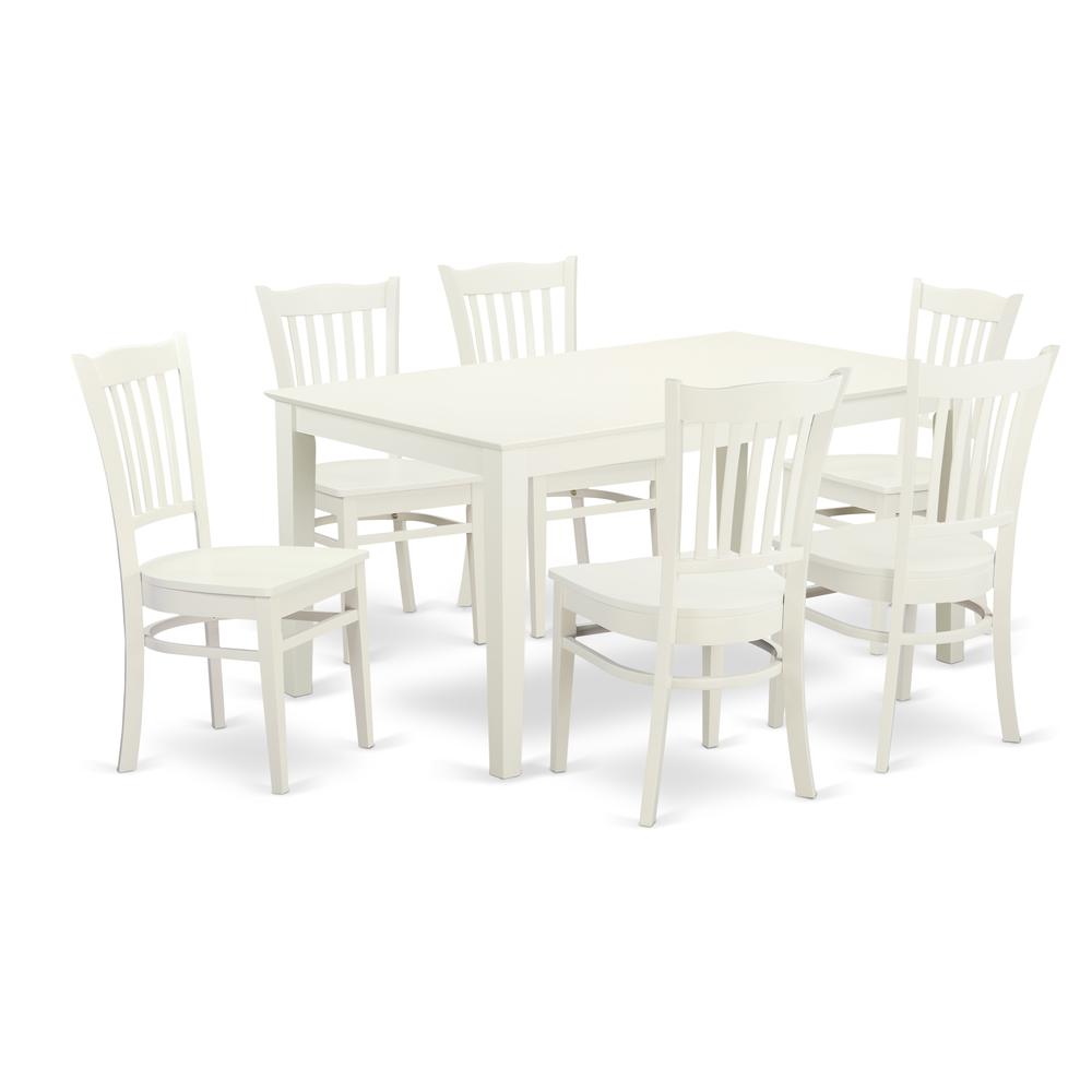 Dining Room Set Linen White, CAGR7-LWH-W. Picture 1