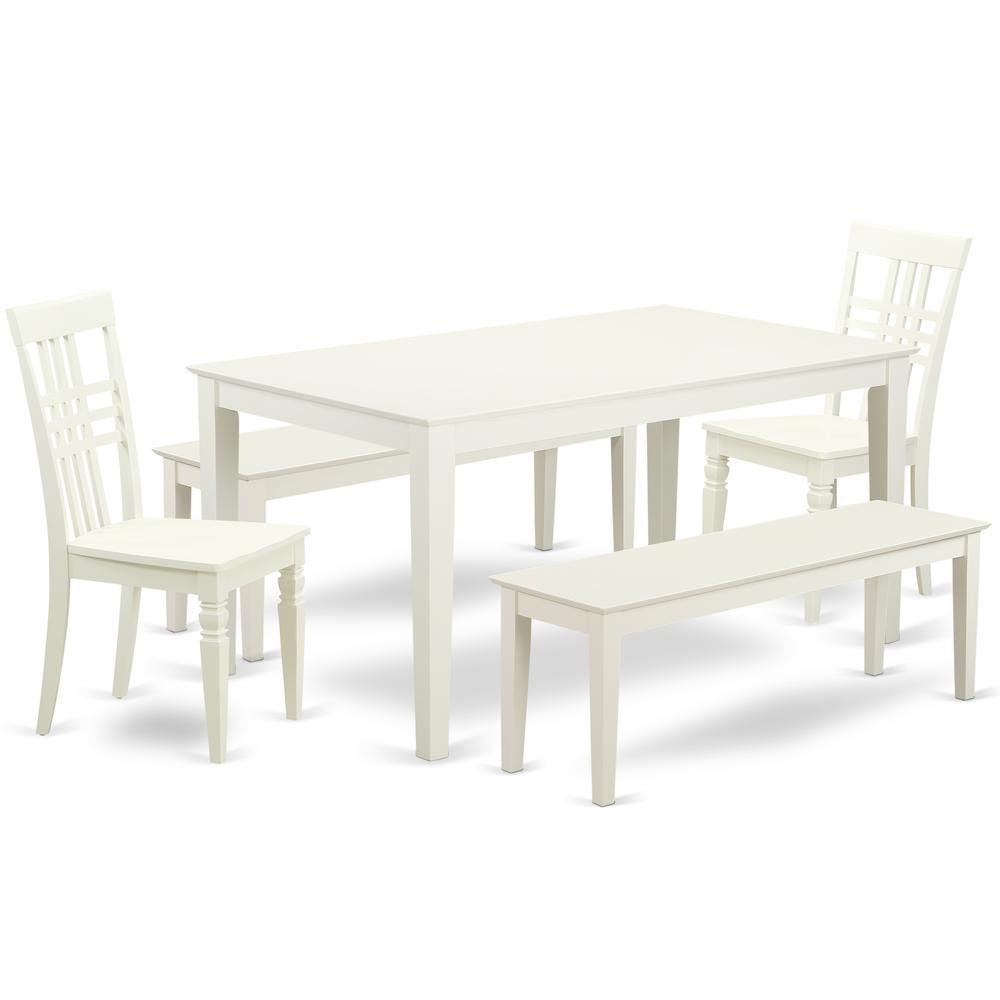 Dining Room Set Linen White, CALG5C-LWH-W. Picture 1