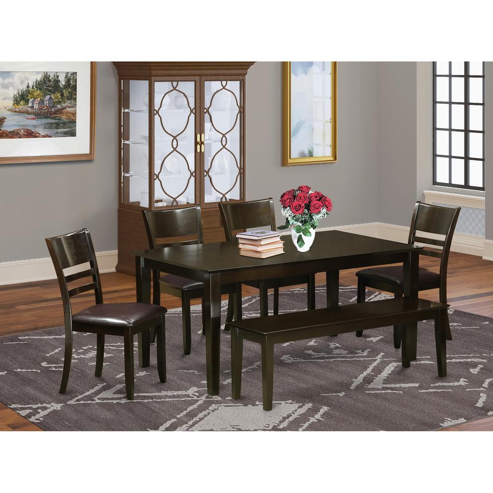 6  PC  Dining  set  with  bench-  Table  and  4  Dining  Chairs  and  Bench. Picture 2