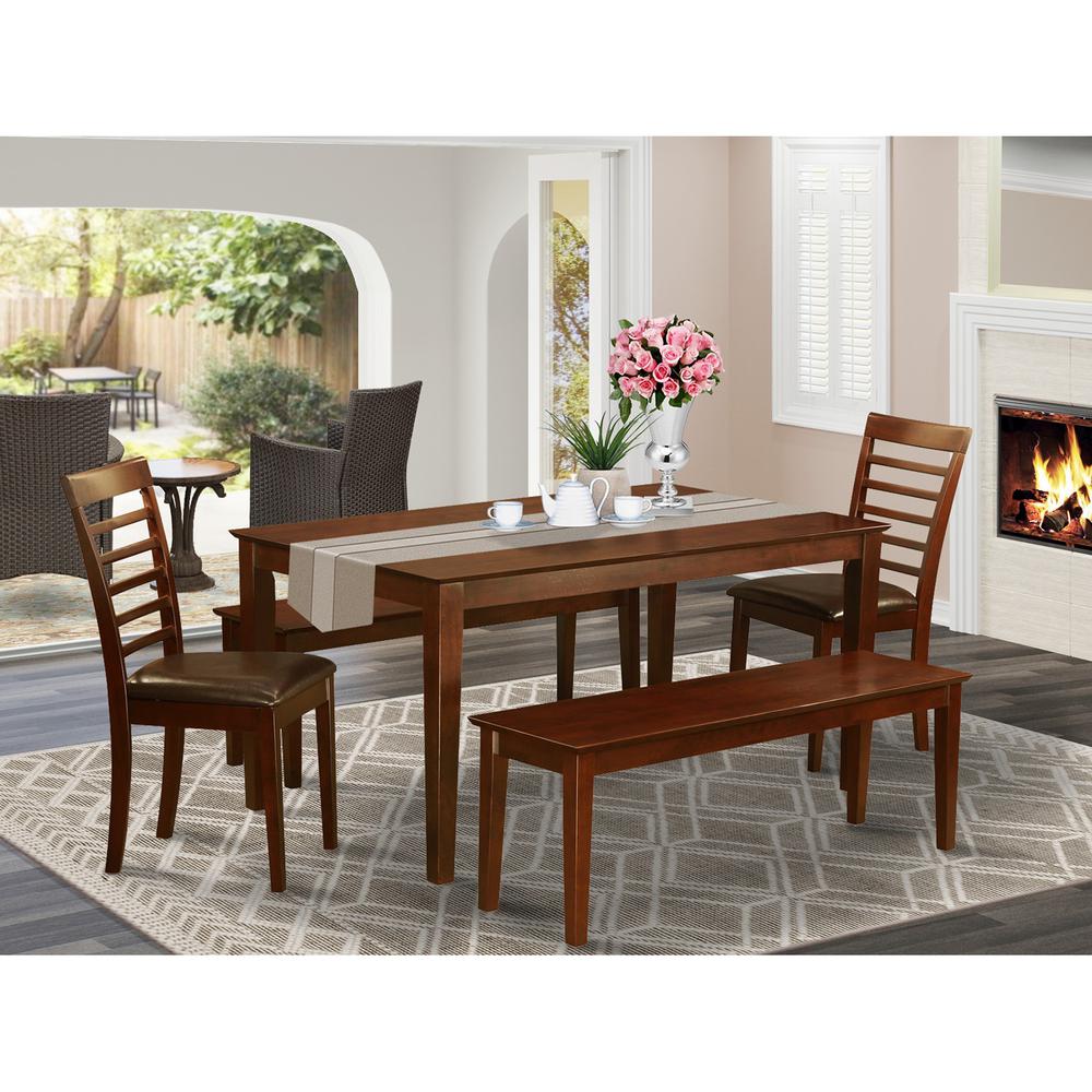 5  PC  Dining  room  set-Dining  Table  and  2  Chairs  and  2  Benches. Picture 2