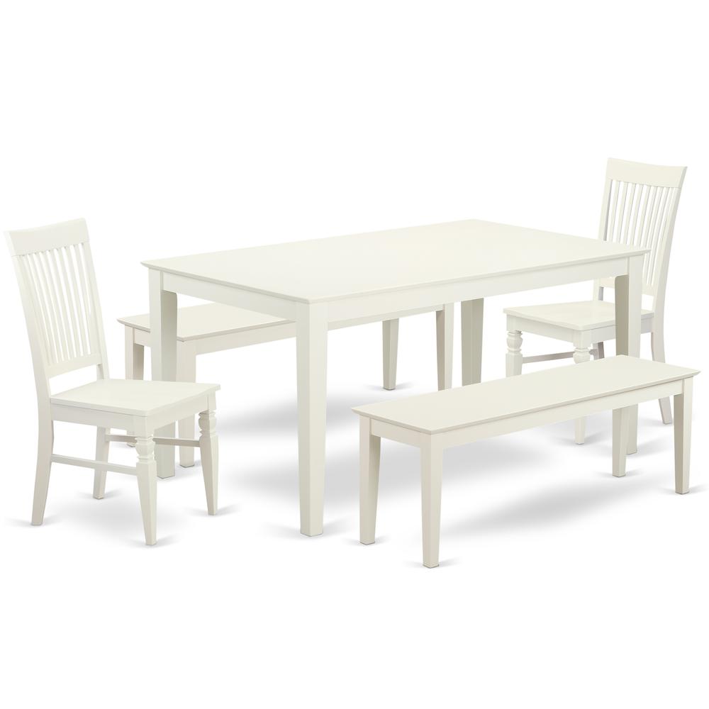 Dining Room Set Linen White, CANO5C-LWH-W. Picture 1