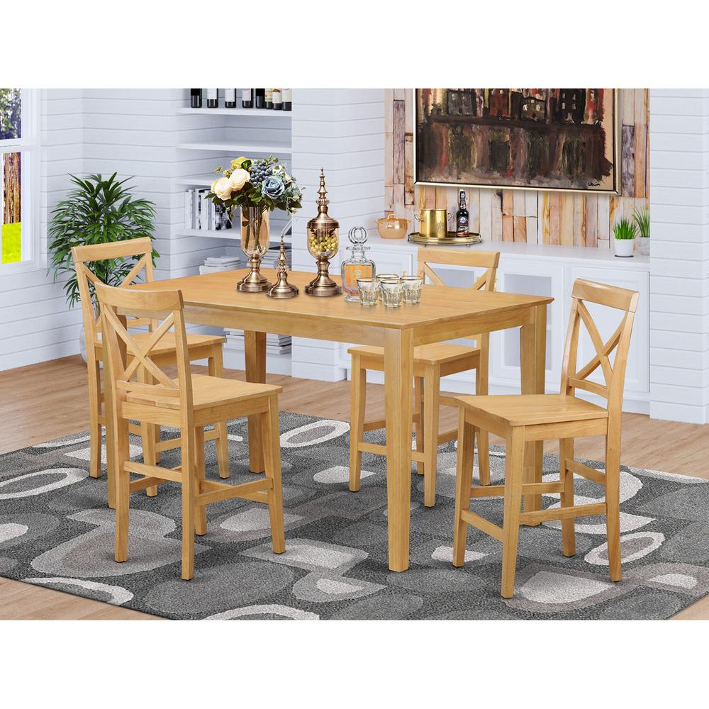 5  Pc  pub  Table  set  -  counter  height  Table  and  4  Kitchen  Chairs.. Picture 1