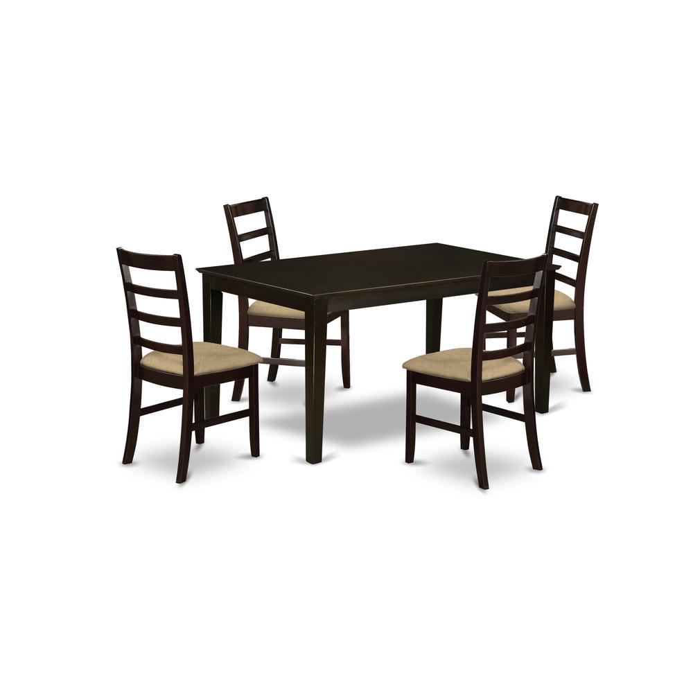CAPF5-CAP-C 5 Pc Dining room set for 4- Dining Table and 4 Dining Chairs. Picture 1