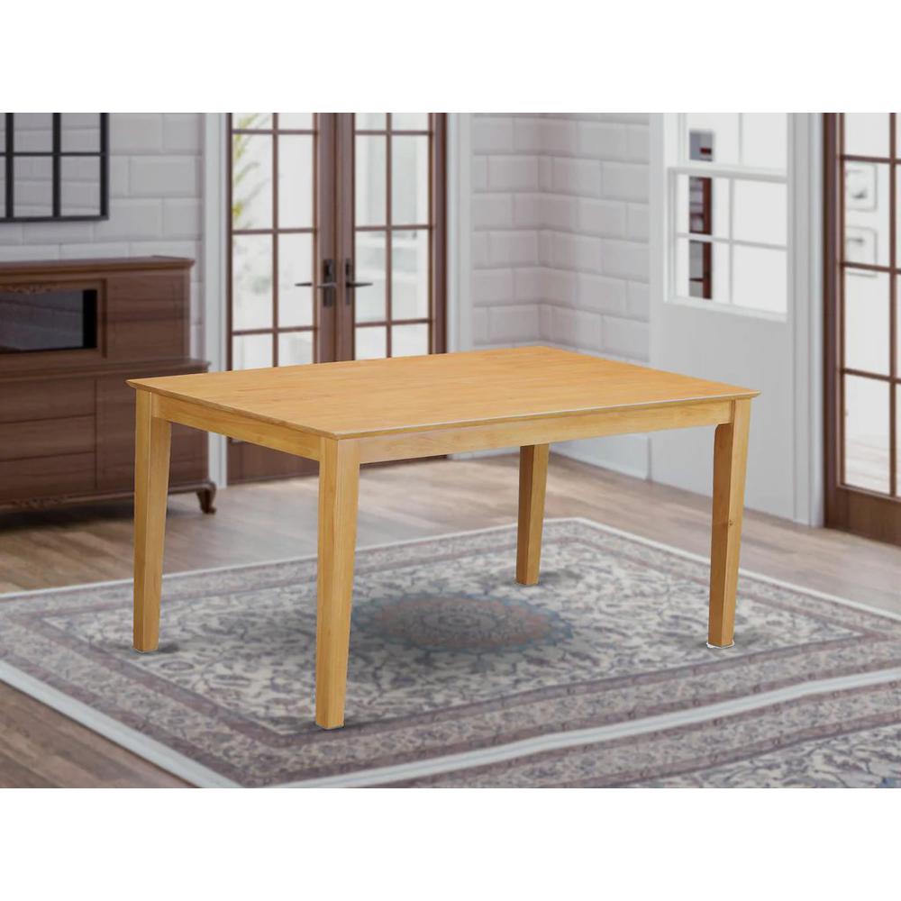 Capri Rectangular Dining Table 36"x60" with Solid Wood Top In Cappuccino Finish. Picture 2