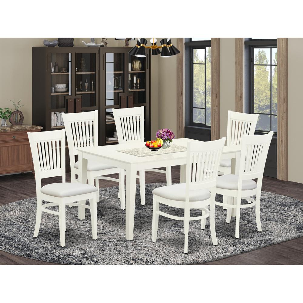 7-pc Modern Dinette set with 6 amazing wooden dining chairs. Picture 4
