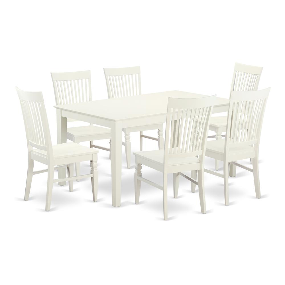 Dining Room Set Linen White, CAWE7-LWH-W. Picture 1