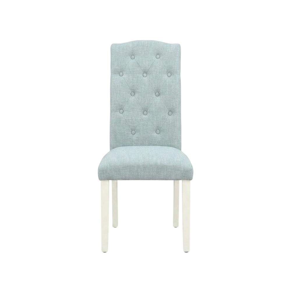 Linen Upholstered Parsons Dining Chair with High-Back for Kitchen Table, Set of 2. Picture 2