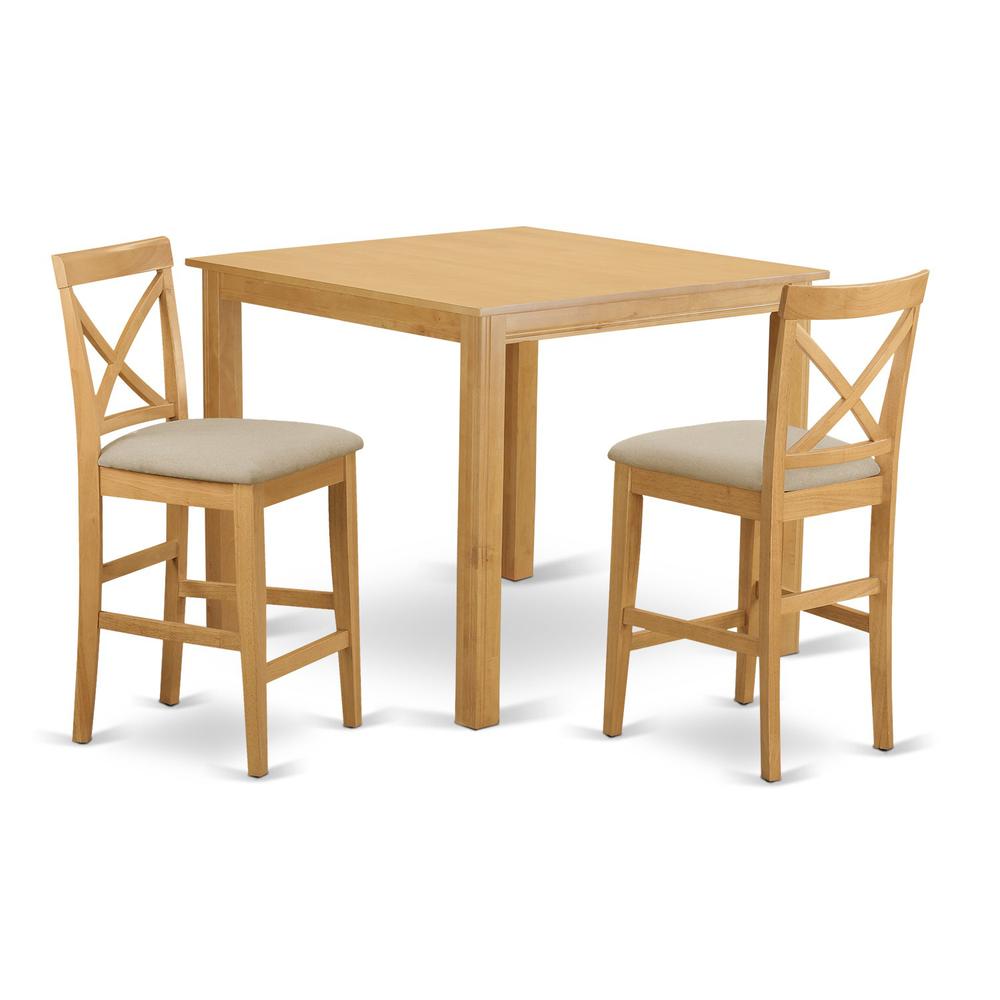 CFPB3-OAK-C 3 Pc counter height pub set - Dining Table and 2 counter height Dining chair.. Picture 1