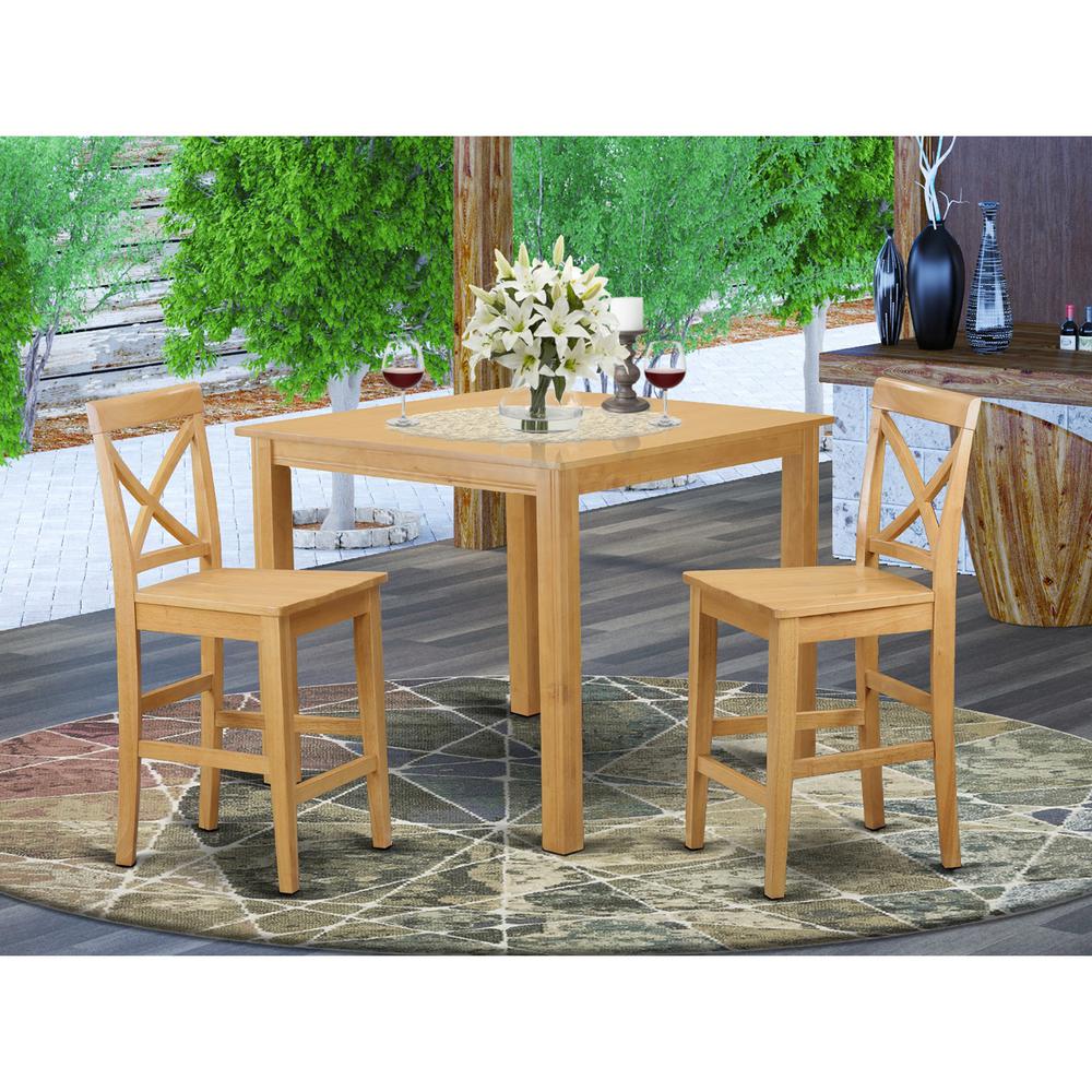 3  Pc  counter  height  Dining  room  set-pub  Table  and  2  bar  stools. Picture 4