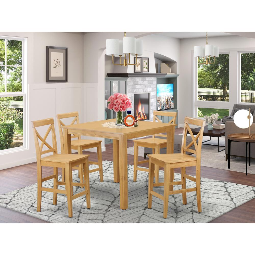 5  Pc  Dining  counter  height  set-pub  Table  and  4  Kitchen  Chairs.. Picture 4