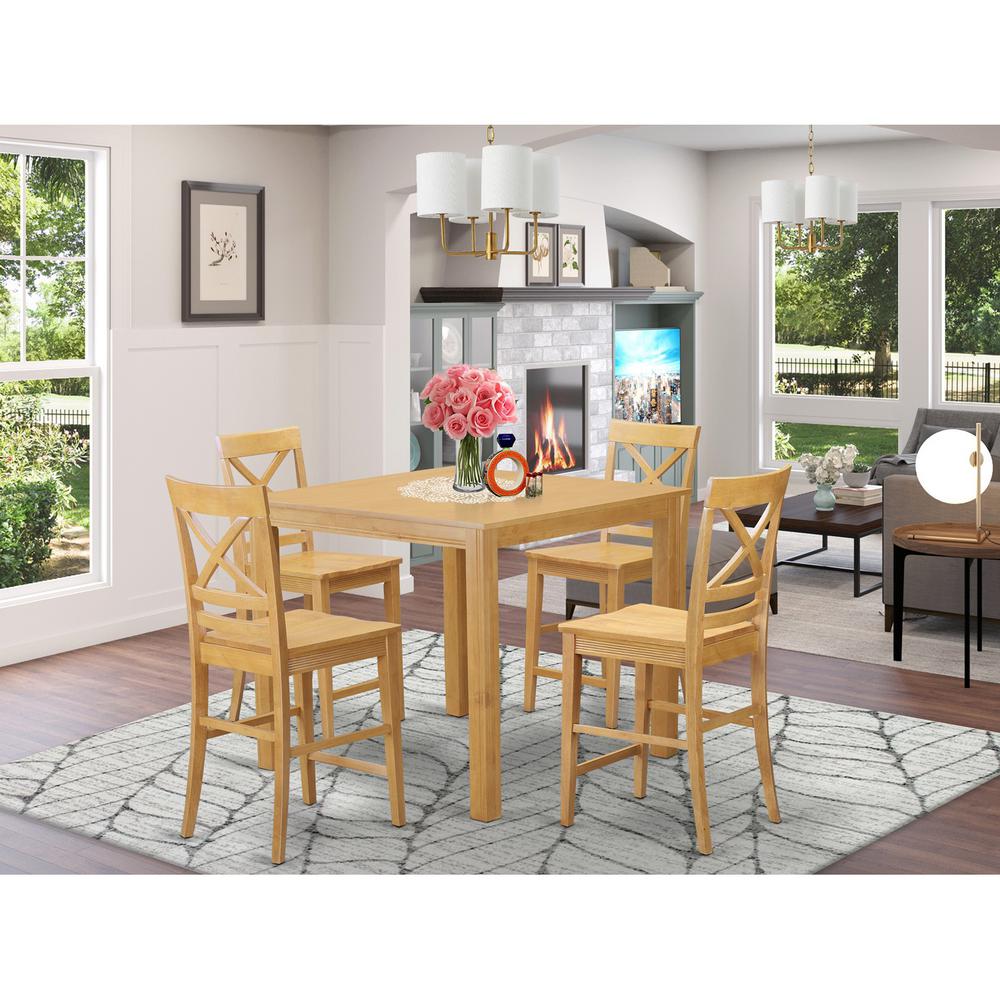 5  Pc  counter  height  pub  set  -  Dining  Table  and  4  bar  stools.. Picture 2