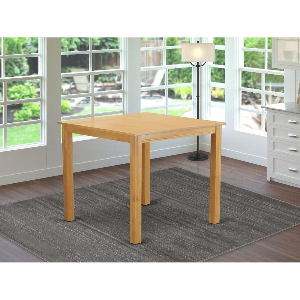 Café  Pub,  Counter  Height  Square  Table  -  Natural  Oak  Finish. Picture 1