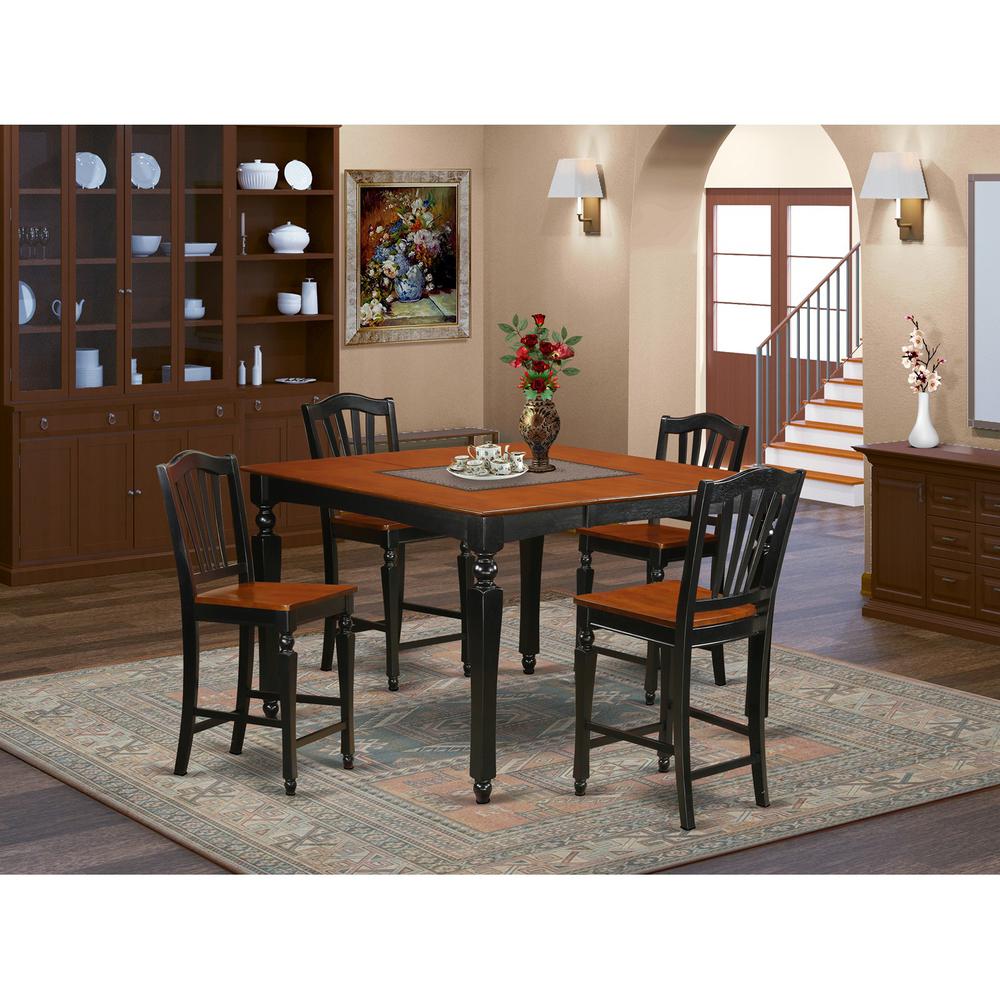 5  Pc  counter  height  Dining  set-Square  Counter  height  Table  and  4  Stools. Picture 4