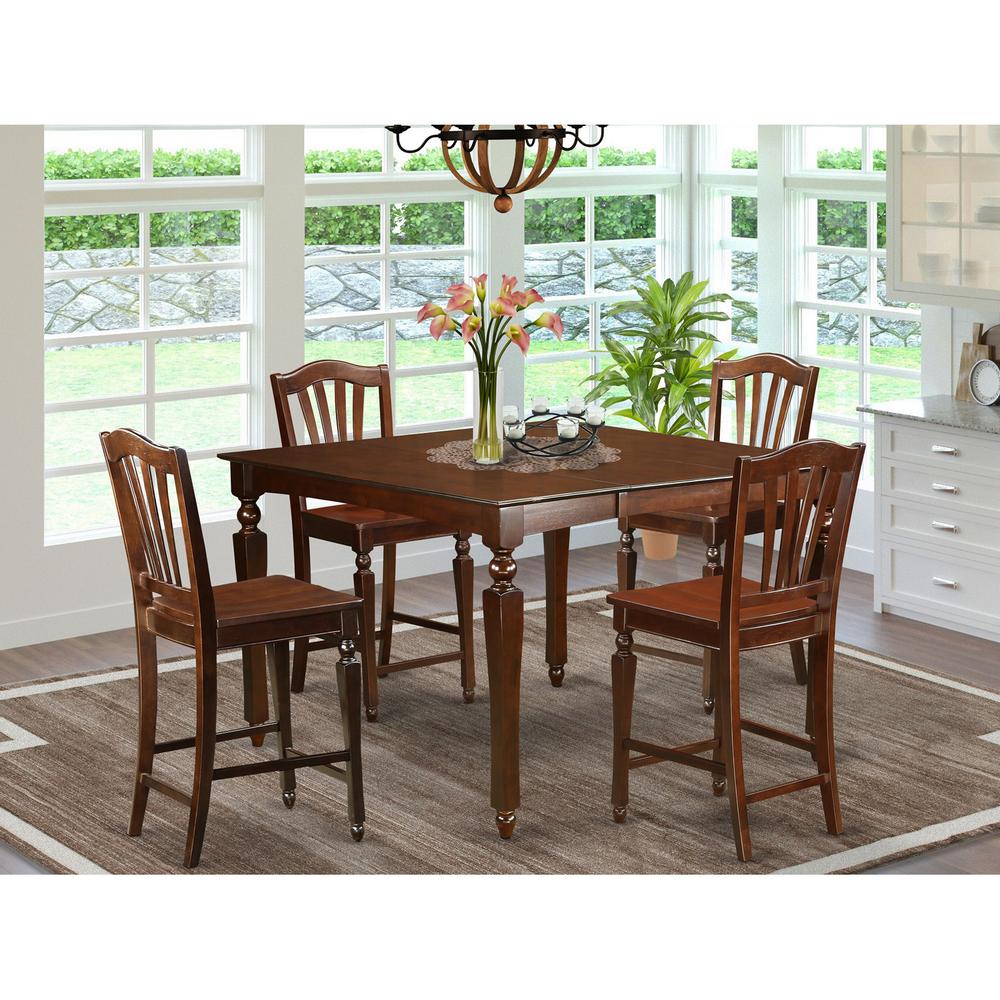 5  Pc  pub  height  set-Square  Counter  height  Table  and  4  Kitchen  counter  Chairs. Picture 4