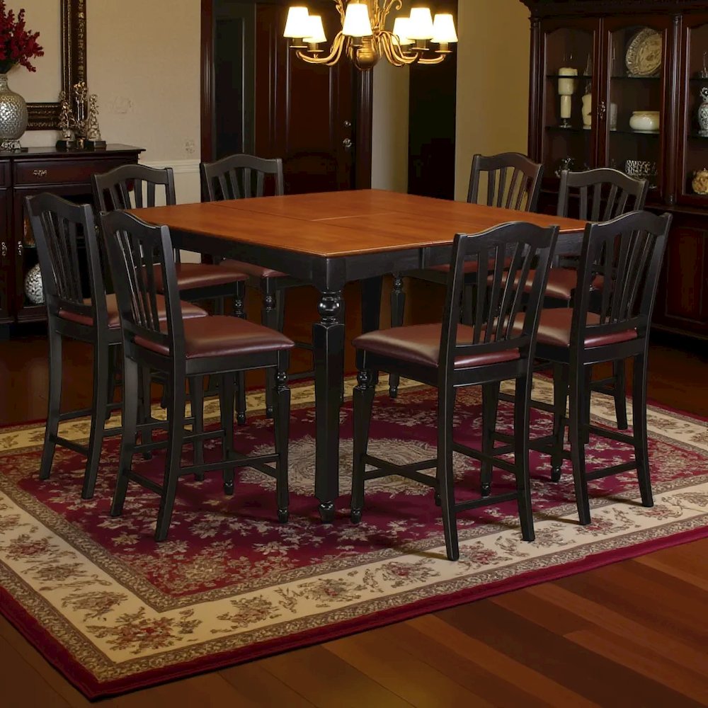Stylish 9-Piece Square Dining Table Set – Counter Height for 8. Picture 3