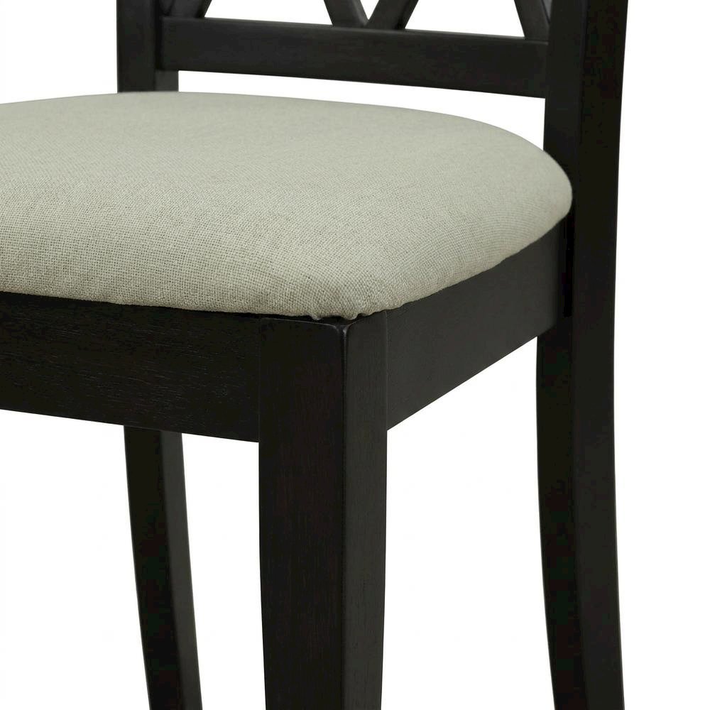Upholstered Parsons Dining Chair with High Back for Dining Room, Black, Set of 2. Picture 8