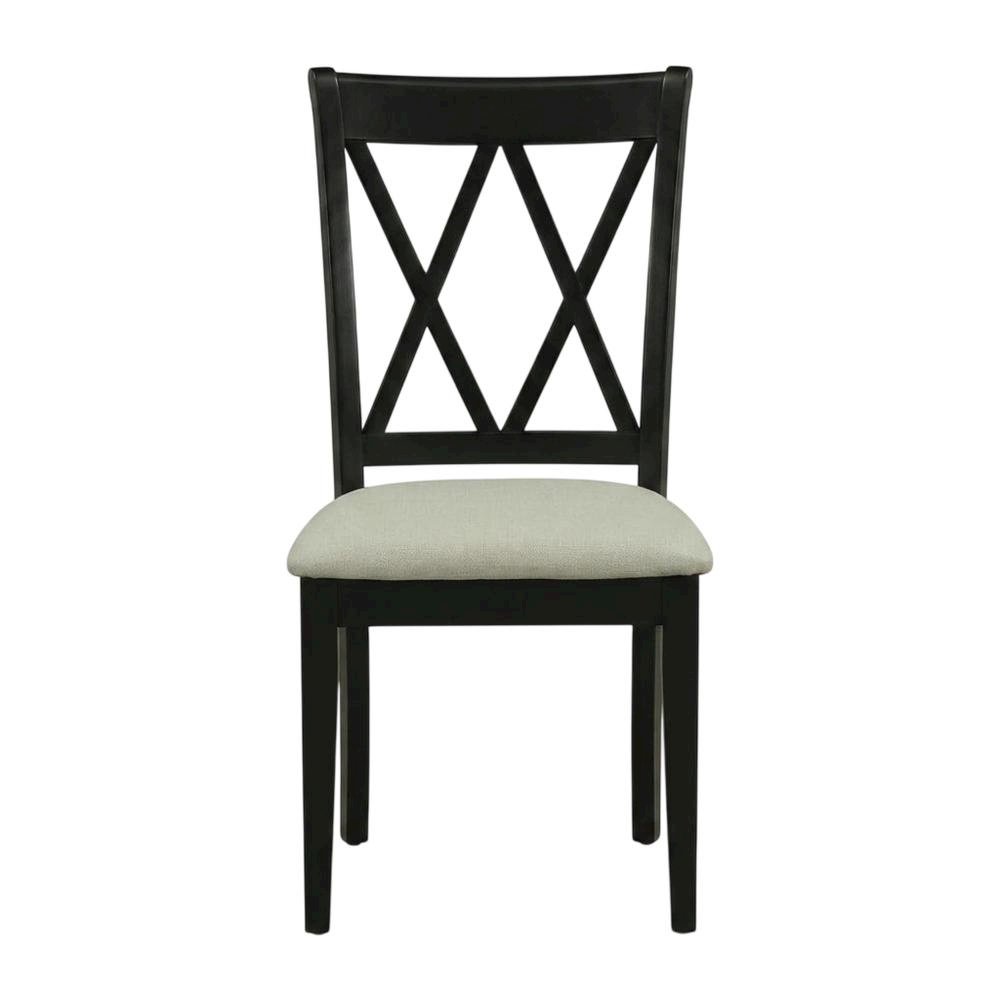Upholstered Parsons Dining Chair with High Back for Dining Room, Black, Set of 2. Picture 2