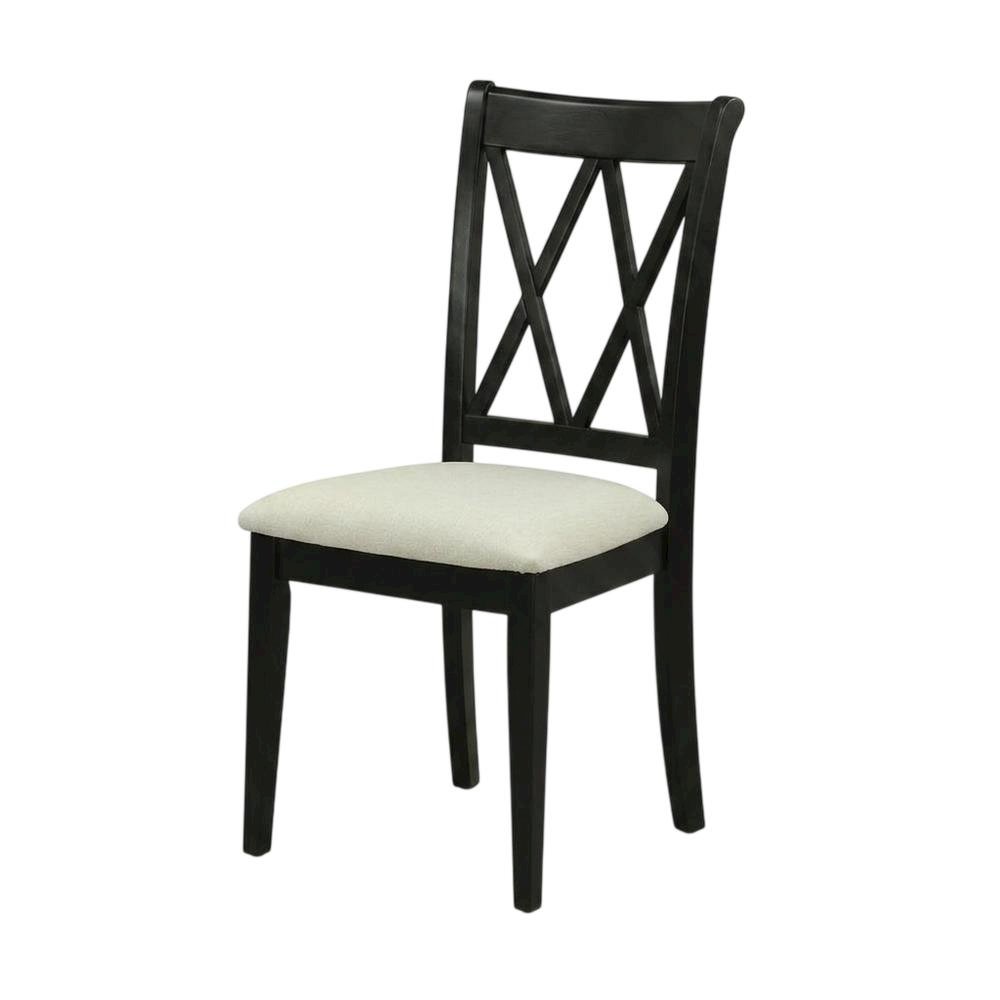 Upholstered Parsons Dining Chair with High Back for Dining Room, Black, Set of 2. Picture 5
