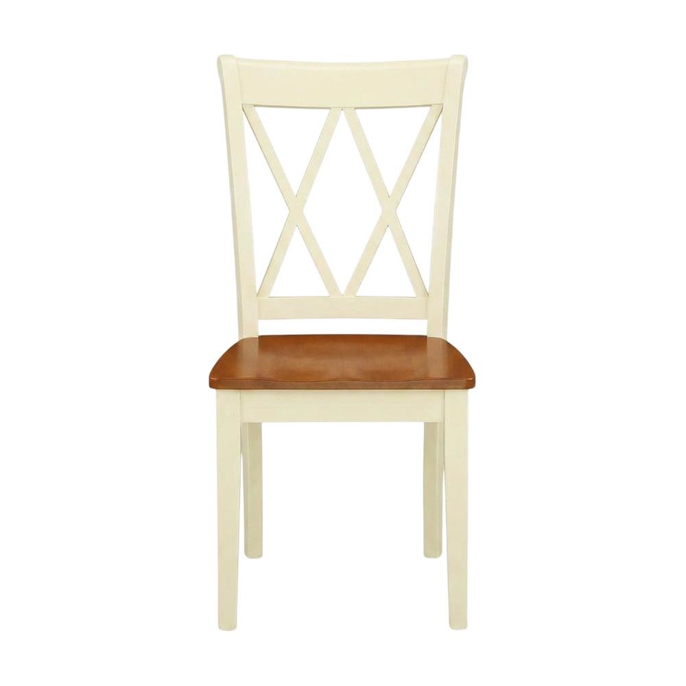 Wooden Dining Chair with Ladder Back for Kitchen and Dining Room, Set of 2. Picture 2