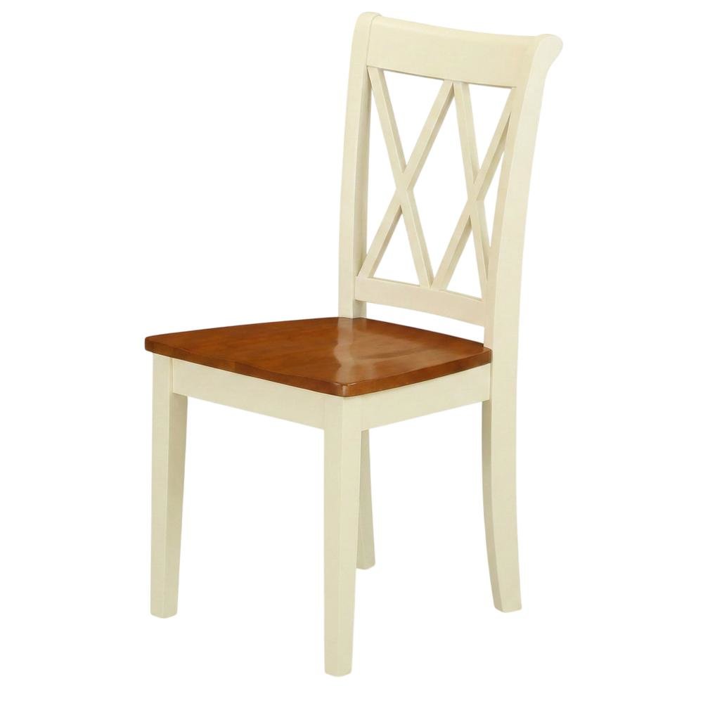 Wooden Dining Chair with Ladder Back for Kitchen and Dining Room, Set of 2. Picture 5