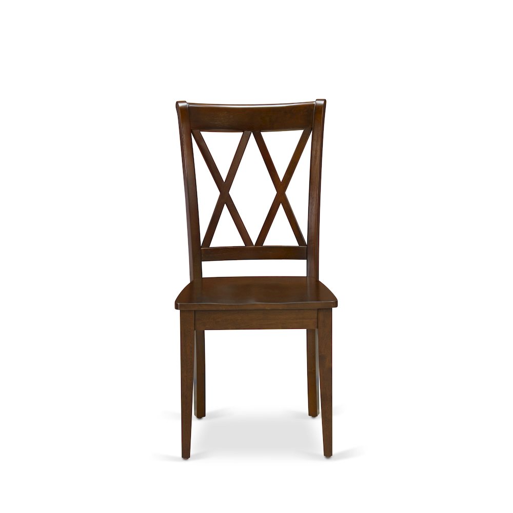 CLC-ESP-W Clarksville Double X-back chairs in Espresso finish. Picture 2